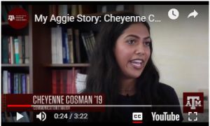 Video: Cheyenne Cosman '19